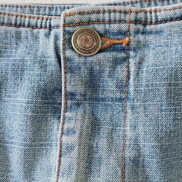 QPD Light Blue Denim Pencil Skirt Junior's Size 1 - Picture 7 of 13